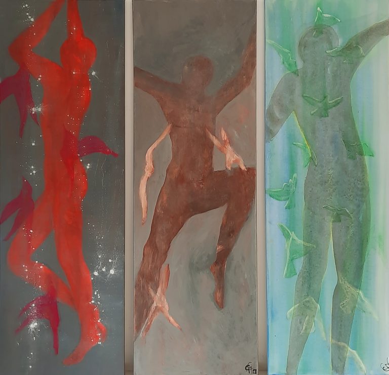 Les-Volants-3x-40x120-acryl-en-pigment-op-doek-768x741